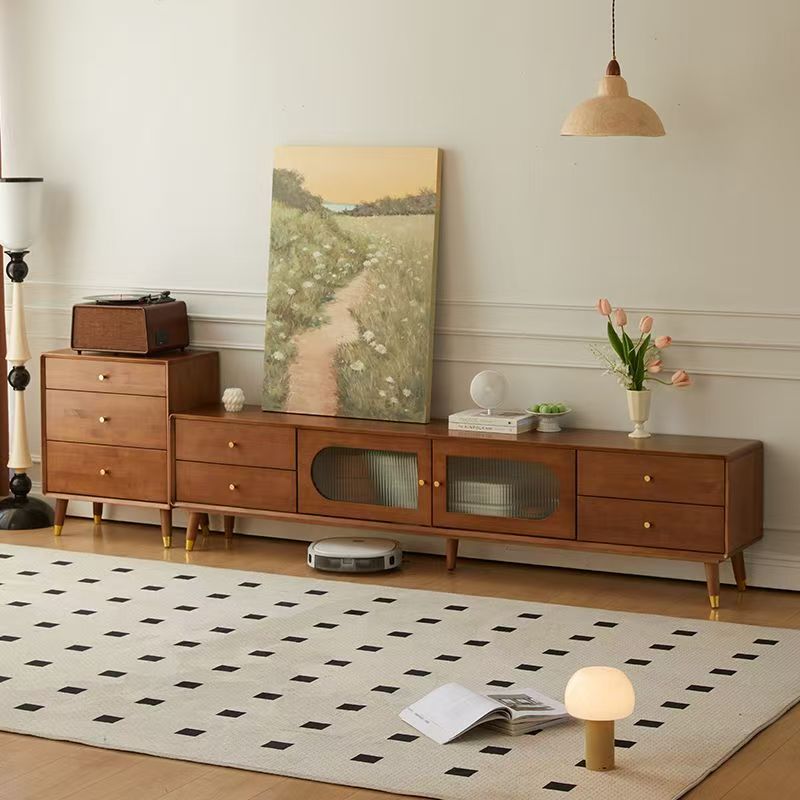 Simple wooden TV cabinet